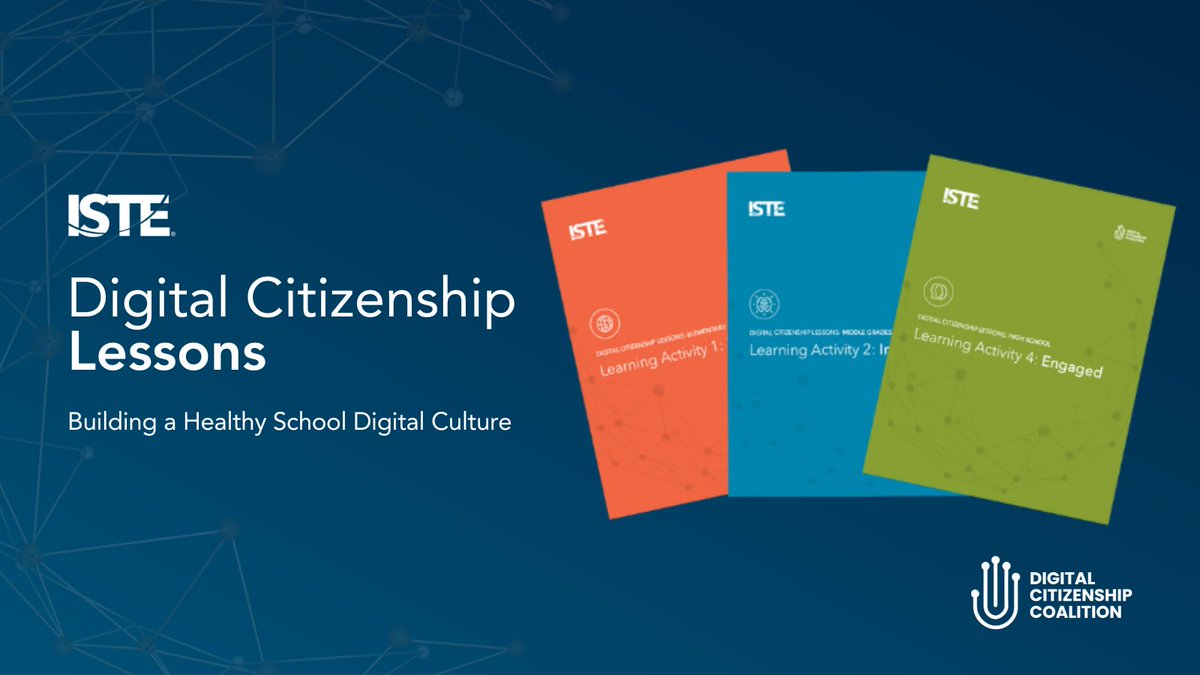 JUST ANNOUNCED at #ISTELive: Free #DigCit Lessons—a digital literacy program for K-12 students! The program covers identifying trusted online resources, understanding information bubbles, developing healthy cyber friendships, and more. iste.org/digital-citize…