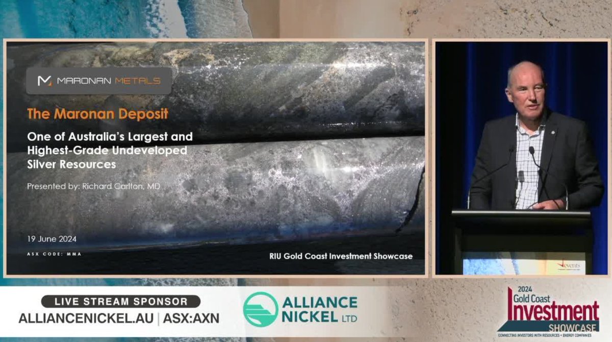 Maronan Metals is ticking all the boxes ✅✅ Watch our  presentation at the Gold Coast Investment Showcase  📹  youtube.com/watch?v=jrkoRK…

The Maronan Deposit is one of Australia's largest &amp; highest-grade undeveloped silver resources 

#silver #copper #gold #investing $MMA.ax $MMA
