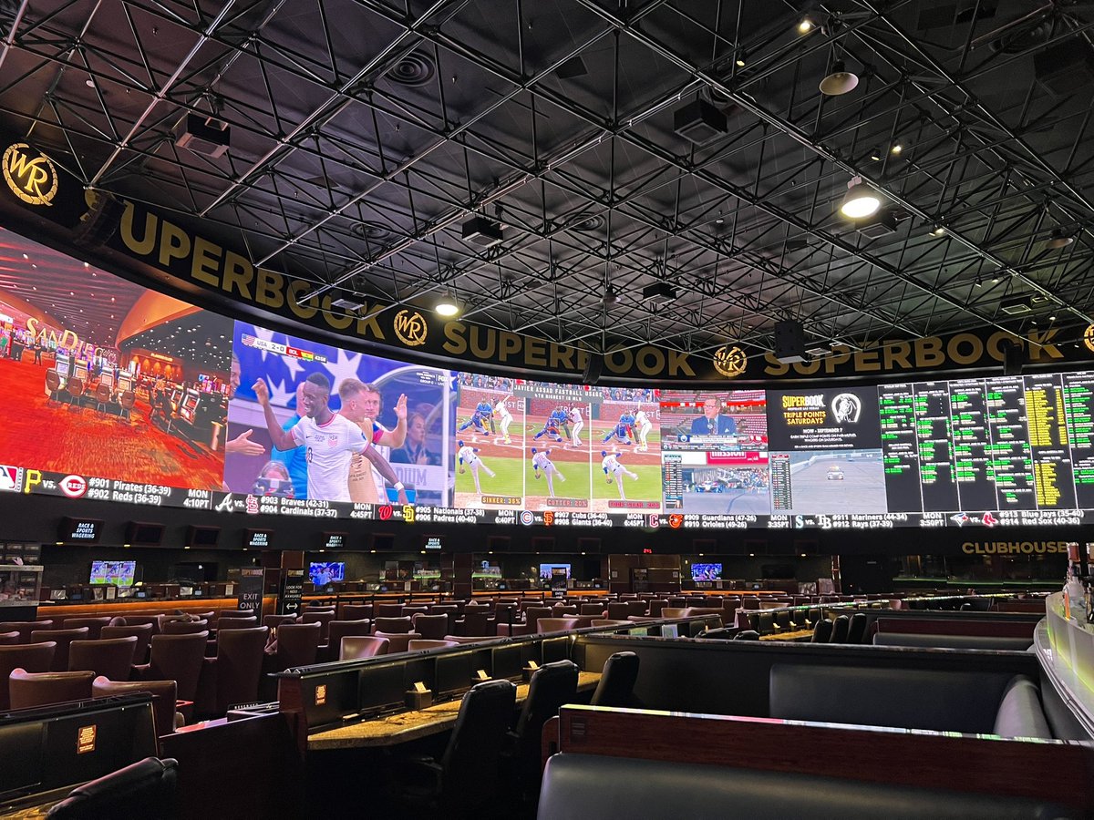 Picture time from the book:

With it being 110 outside, there are way worse ways to watch games..

USA-Bolivia on the big screen with sound <a href="/SuperBookSports/">SuperBook Sports</a> in Las Vegas.