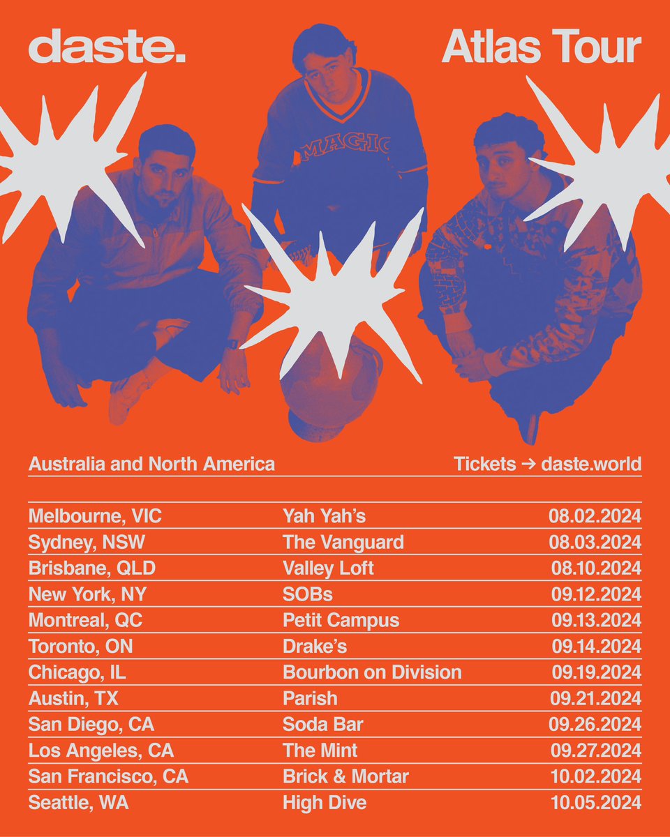 ON SALE NOW - Tickets to our Atlas Tour are now available from daste.world/tour 🌎