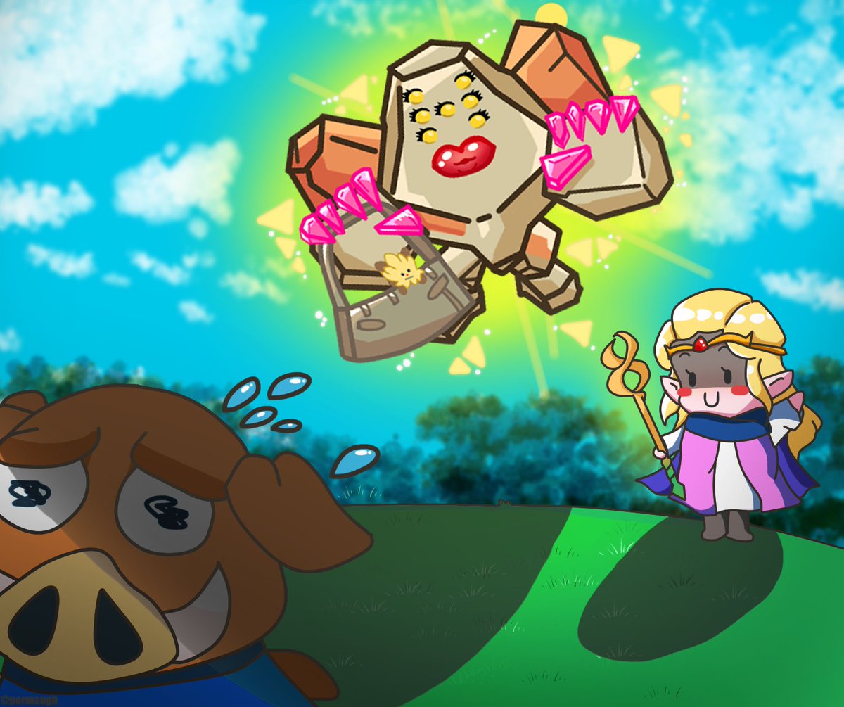 Finally got this done. Zelda but it's UN UN UN. #Zelda #EchoesOfWisdom #Regirock