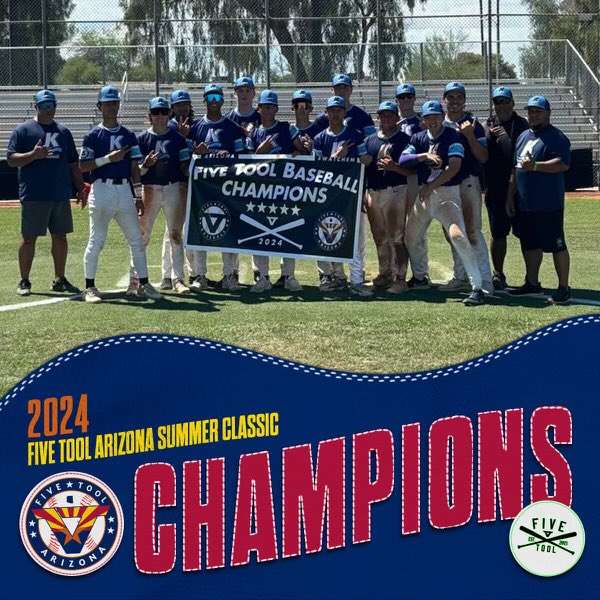 🏆 CHAMPIONS 🏆

Congrats to <a href="/Kado_Baseball/">Kado Baseball</a> 17U on winning the 17U/18U Championship <a href="/FiveTool/">Five Tool Baseball</a> Arizona Summer Classic! 

#WatchEm