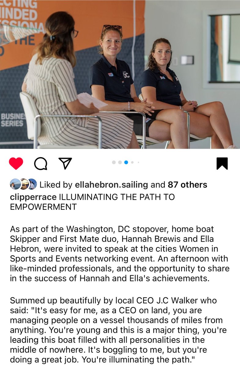 What a joy to watch my daughter <a href="/ella_hebron/">Ella Hebron</a> and Hannah Brewis discuss being women leaders in sport at a networking event ⁦<a href="/TheEventsDC/">Events DC</a>⁩