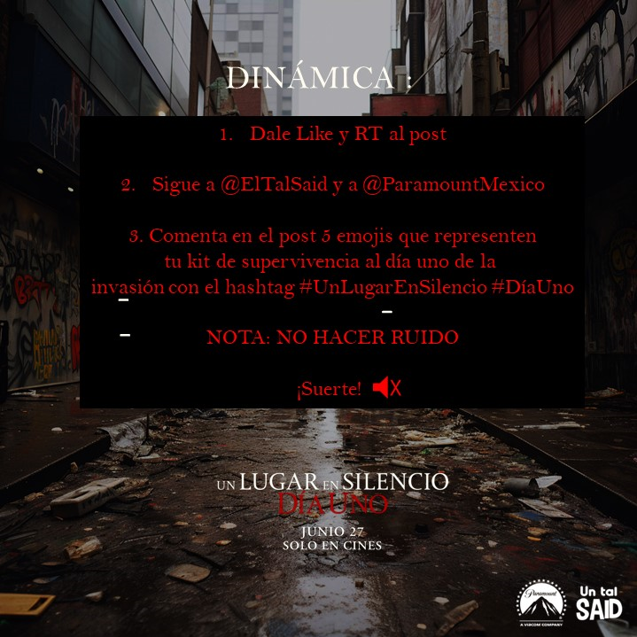 ElTalSaid's tweet photo. *Nota en silencio*

Psst... 👀

#UnLugarEnSilencio #DíaUno
@ParamountMexico https://t.co/HrDdA6aTqJ