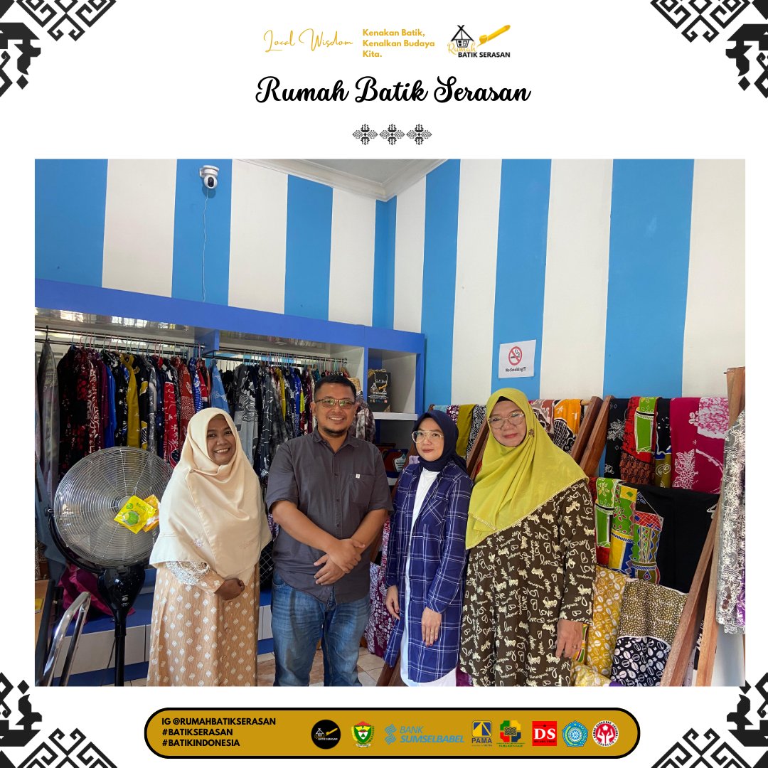 BatikSerasan's tweet photo. Program Praktek Kerja Industri Ibu-ibu Guru dari SMK N 2 Ogan Komering Ulu di Rumah Batik Serasan Muara Enim selama 1 bulan 27 Mei 2024 s.d 21 Juni 2024
Local Wisdom
"Kenakan Batik, kenalkan Budaya Kita"
#rumahbatikserasan
#batikserasan
#batikserasanmuaraenim
#muaraenim
#smkn2oku https://t.co/XP8FRhtgJV