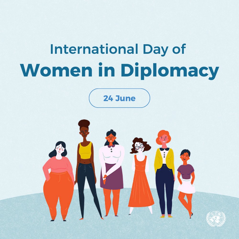 24 June marks the International Day of Women in Diplomacy. We honor the resilience and achievements of women who break barriers and promote peace. Their contributions are crucial for achieving gender equality. Learn more: un.org/en/observances…

#WomenInDiplomacy #GenderEquality