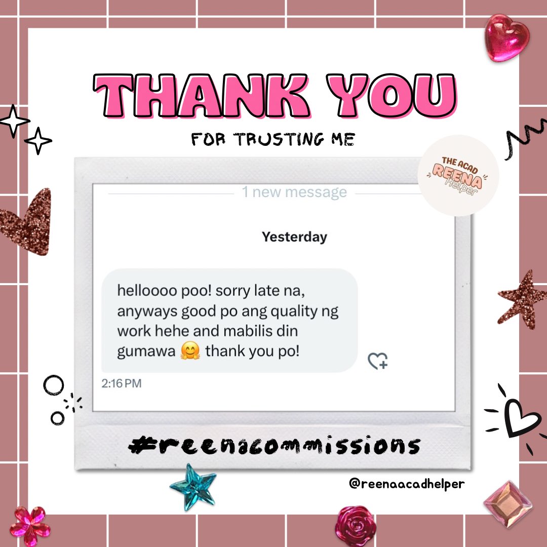 Conclusion for critique paper #reenacommissions thank u beri much

🌻powerpoint brochure infographics math science filipino module acads chem pagawa proofread #commstwt