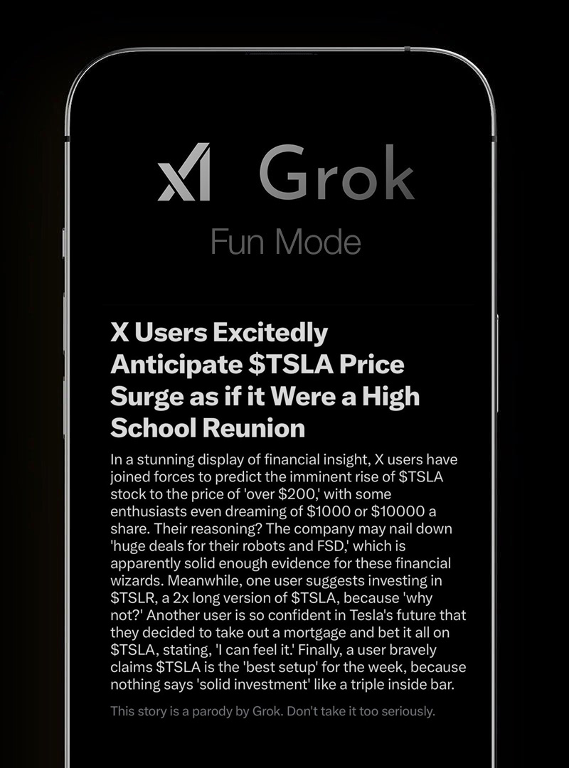 𝕏 Premium users can access Fun Mode for Grok News &amp; Stories. It makes the news so much fun.

Settings → Privacy &amp; Safety → Content you see → Explore Settings → Enable 'Show me funny grok stories'