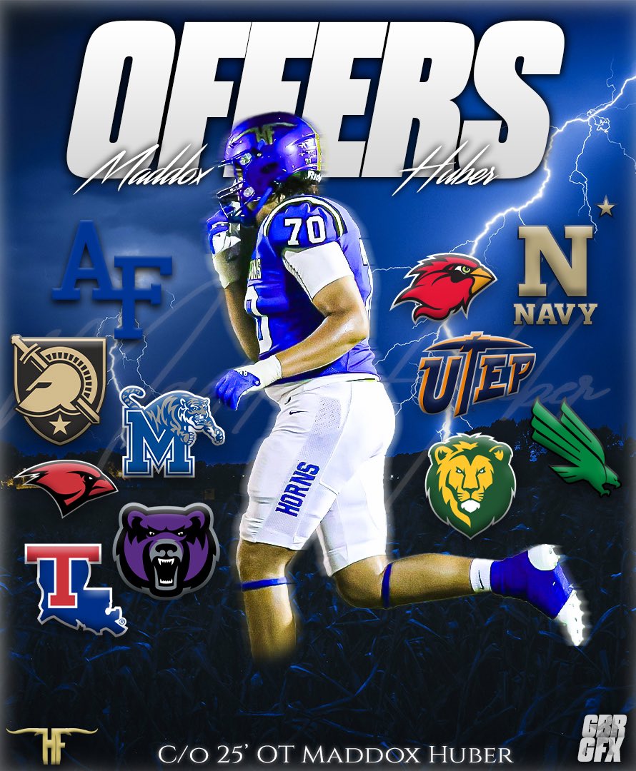 Maddox Huber (@maddoxhuber06) on Twitter photo #AGTG I will be announcing my commitment next week! Thank you all the coaches that have given me these opportunities! <a href="/247Hudson/">Hudson Standish</a> <a href="/MikeRoach247/">Mike Roach</a> <a href="/GPowersScout/">Greg Powers ποΈ</a> @MarshallRivals <a href="/MohrRecruiting/">Brian Mohr</a> <a href="/dctf/">Dave Campbell's Texas Football β TexasFootball.com</a> <a href="/Tyler_H76/">Tyler Huff</a> <a href="/HFISD_Longhorns/">Hamshire-Fannett ISD Official</a> #AGTG I will be announcing my commitment next week! Thank you all the coaches that have given me these opportunities! <a href="/247Hudson/">Hudson Standish</a> <a href="/MikeRoach247/">Mike Roach</a> <a href="/GPowersScout/">Greg Powers ποΈ</a> @MarshallRivals <a href="/MohrRecruiting/">Brian Mohr</a> <a href="/dctf/">Dave Campbell's Texas Football β TexasFootball.com</a> <a href="/Tyler_H76/">Tyler Huff</a> <a href="/HFISD_Longhorns/">Hamshire-Fannett ISD Official</a>