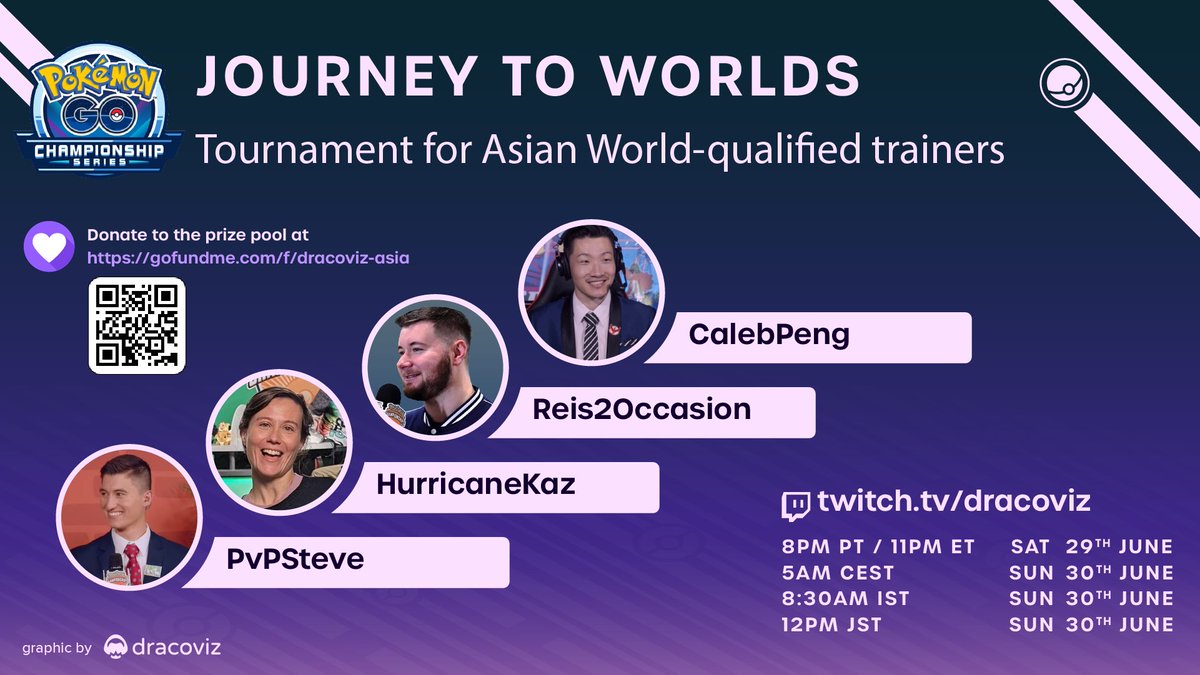 Journey to Worlds 🌏→🌺
gofundme.com/f/dracoviz-asia
🗓 29th / 30th June
🕚 8pm PT | 11pm ET | 5am CET | 12pm JST

As we all eagerly await the 🏆 2024 World Championships 🏆, we would like to highlight one very important part of our Championship Series and the difficulties the