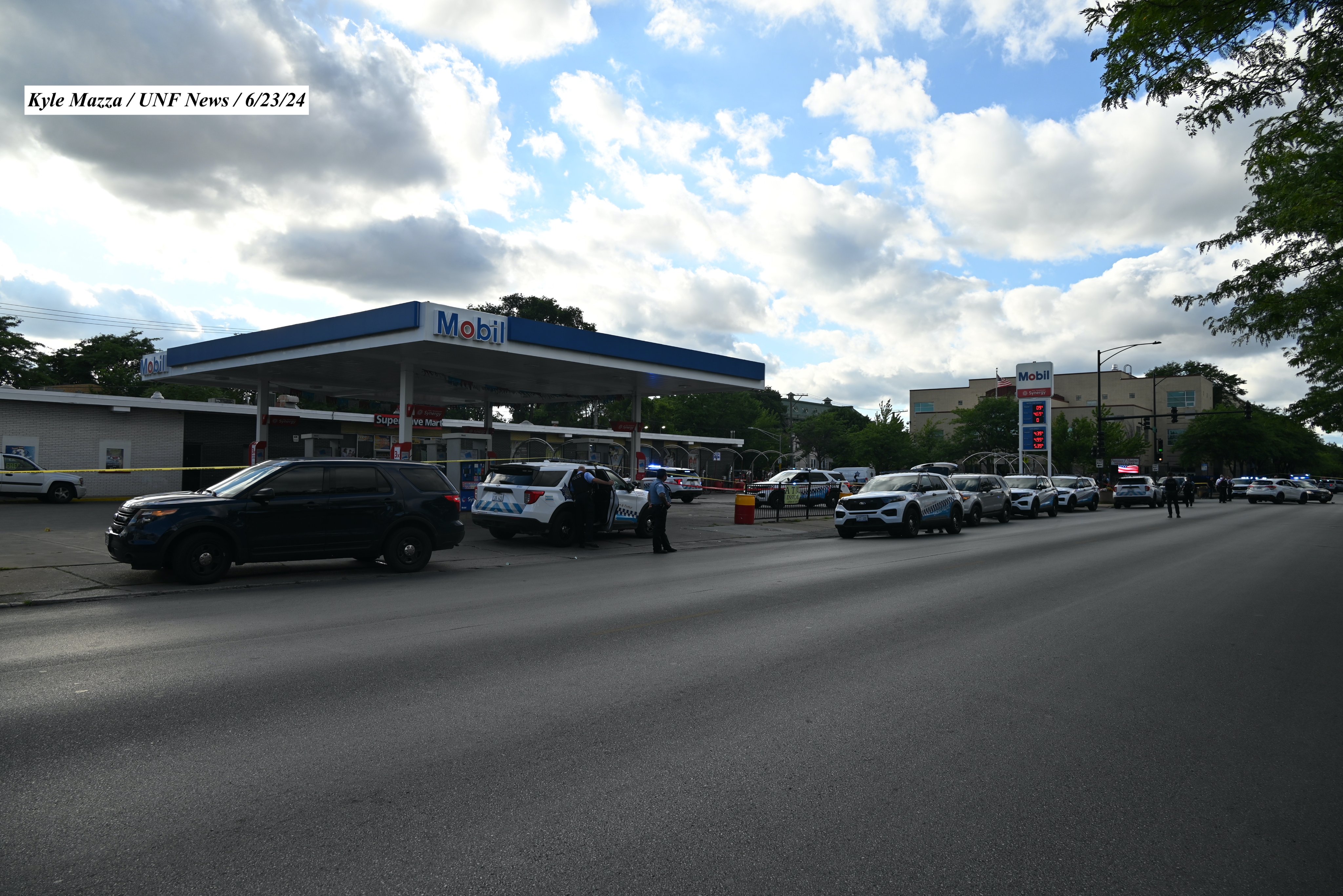 Three people shot with one person pronounced dead, one person in critical condition and one person in good condition in Chicago, Illinois on June 23, 2024. At approximately 4:59 p.m., Sunday afternoon on the 2800 block of S. Kedzie Avenue, Chicago police officers responded to a gunshot detection technology alert and found a 19-year-old male victim unresponsive with multiple gunshot wounds to the body and he was transported to the hospital where he was pronounced dead. A 19-year-old female victim self-transported to the hospital with a gunshot wound in the leg and is in good condition. A 20-year-old male victim self-transported to the hospital with multiple gunshot wounds to the body and is in critical condition. There are no suspects in custody, and detectives are investigating.