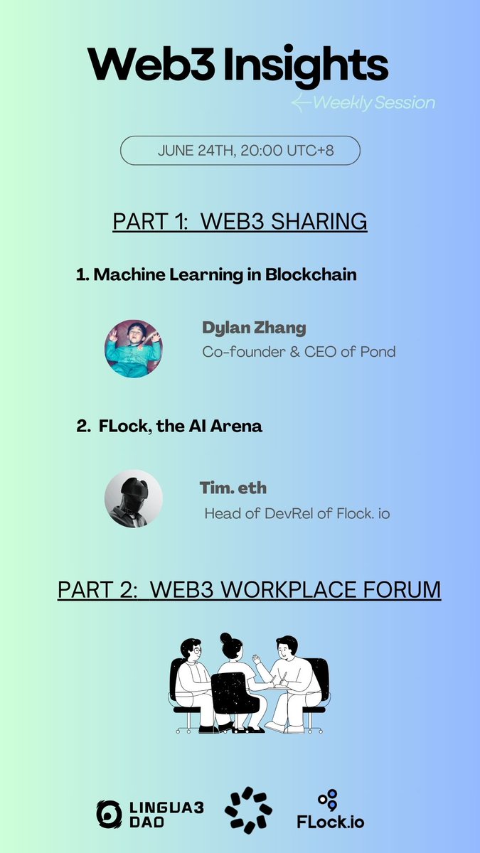 🌟 AI + Web3: Hype or Real Innovation?

Join <a href="/ThinksDylan/">dylan (hiring growth)</a> and <a href="/timtimtim_eth/">timtimtim</a> at <a href="/Lingua3DAO/">Lingua3 DAO</a> for an exciting deep dive into the future of Web3 and AI!

📅 Date: June 24th
🕗 Time: 20:00 UTC+8
🔗 Google Meet