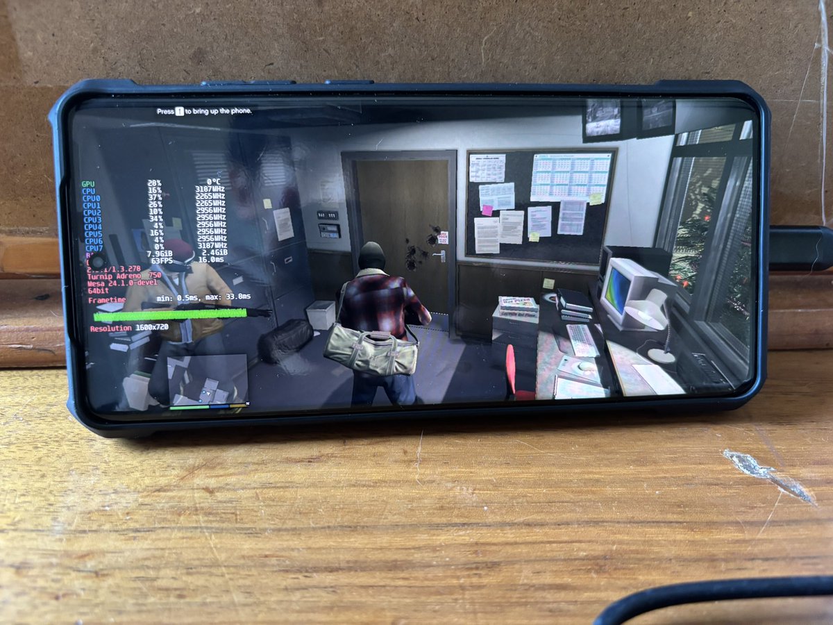 スマホでGTA V仮想マシン使って動かしてみた 普通に60fps以上出ててえぐい