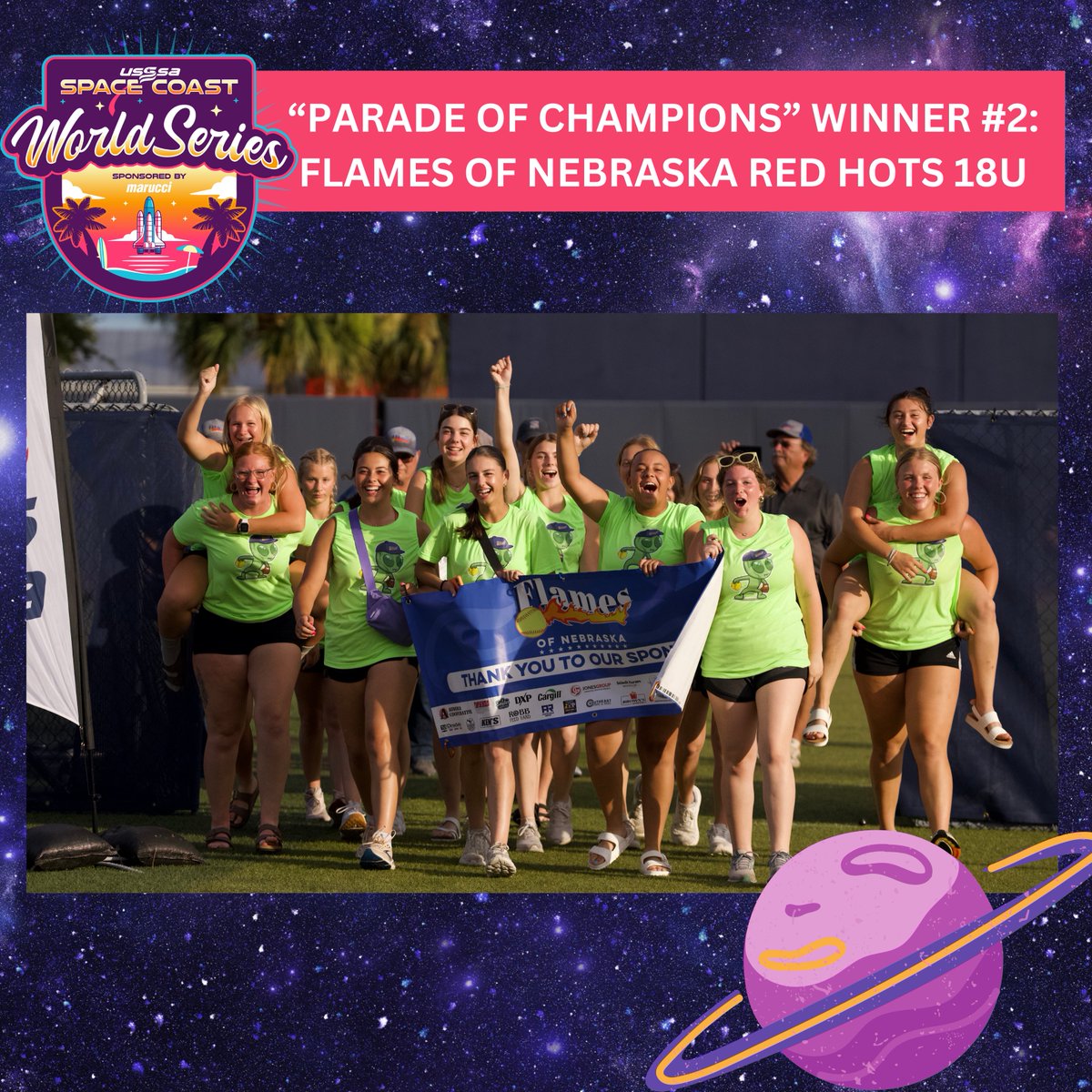 Congratulations to our 2024 Space Coast World Series "Best Dressed" and "Parade of Champions" Giveaway Winners! 🥳

We'll find you at your pool games to bring you your prizes! 🎁

#SCWS #PlayUSSSA