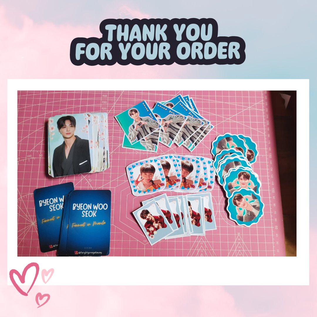 NarakPrints's tweet image. ✅28 pcs. Back to Back Photocards
✅50 pcs. Glossy Photocards (Front Only)
✅ 67 pcs. 2x2 stickers
✅ 8 pcs. Postcards

𝐓𝐇𝐀𝐍𝐊 𝐘𝐎𝐔 ❣️🫶
#byeonwooseokinmanila #NarakPrints #customizedphotocards #postcards #PrintServicesPH #BaliuagPrintServices