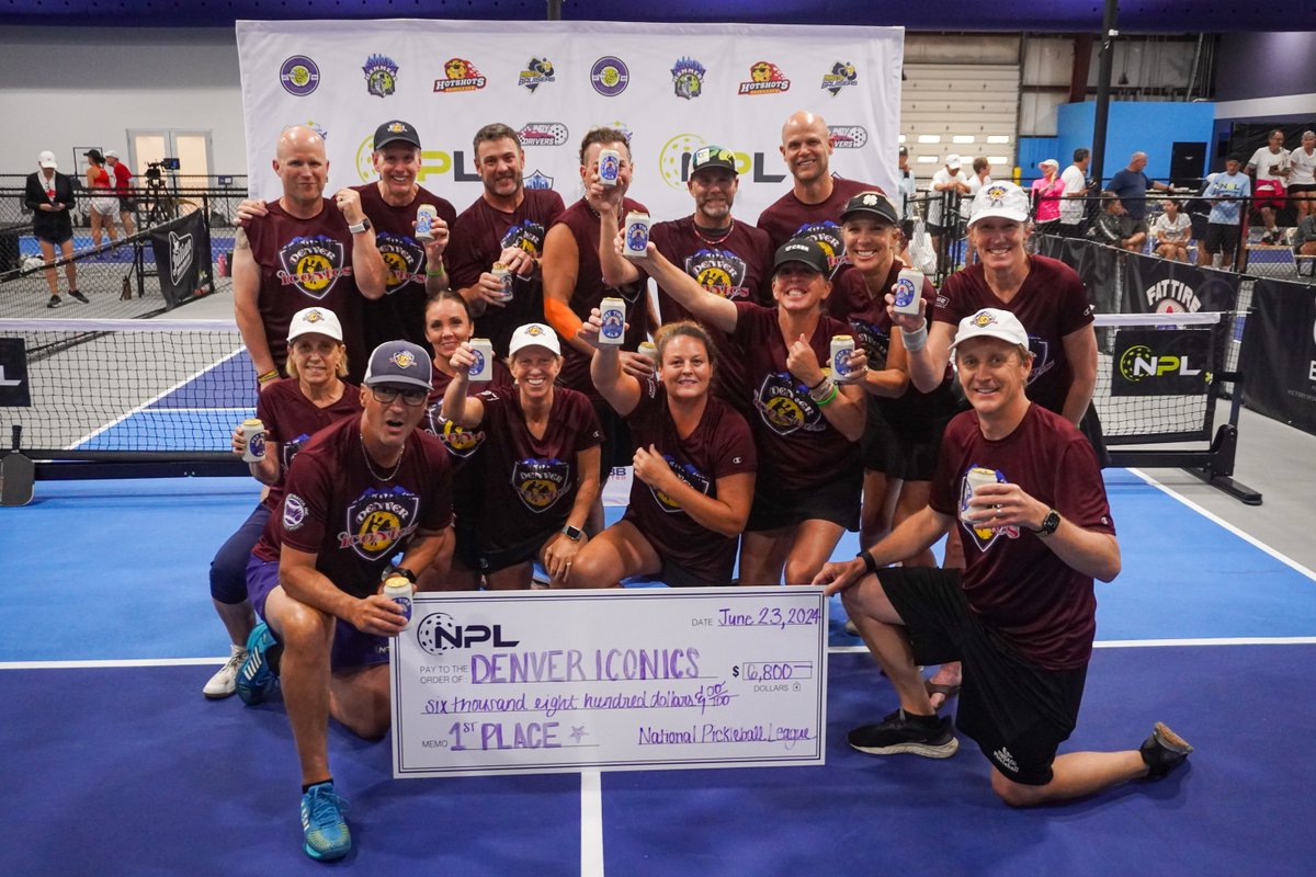 NatPBLeague's tweet image. An iconic first-place finish 💥 Join us in congratulating the @DenverIconics as we wrap Event Weekend #2 presented by @gammapickleball. 

After an epic climb to the top, they celebrated with a well-deserved @FatTire. Cheers!