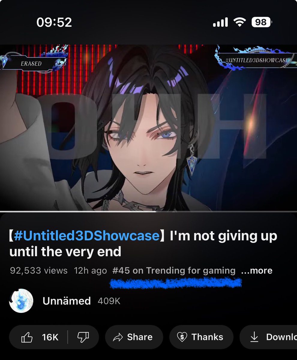 I’ll be 100% honest, I didn't expect there’s gonna be a lot of people watching and didn’t expect I’ll be on trending on YouTube as “Indie”.

I’m still crying. Thank you and please support those joined and participated in this show. I'll throw them love my whole life.