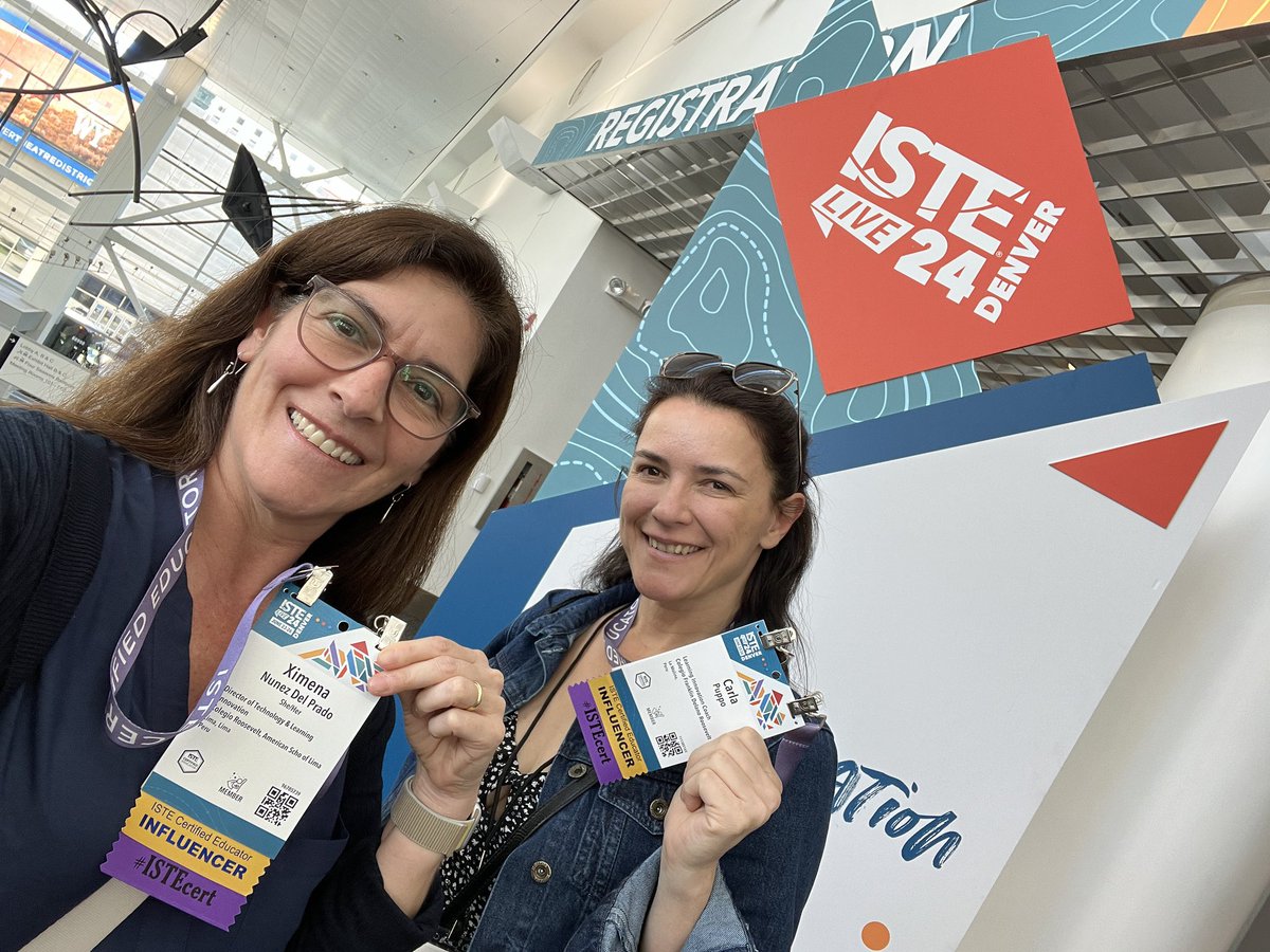 Ximena NunezdelPrado (@xnunezdp_tech) on Twitter photo <a href="/ISTEofficial/">ISTE</a> Peru is present! 🙋🏻♀️<a href="/puppoperfumo/">Carla Puppo Perfumo</a> <a href="/xnunezdp_tech/">Ximena NunezdelPrado</a> from @ColegioFDR in Lima, #Peru we are #istecert #istelive <a href="/ISTEofficial/">ISTE</a> Peru is present! 🙋🏻♀️<a href="/puppoperfumo/">Carla Puppo Perfumo</a> <a href="/xnunezdp_tech/">Ximena NunezdelPrado</a> from @ColegioFDR in Lima, #Peru we are #istecert #istelive