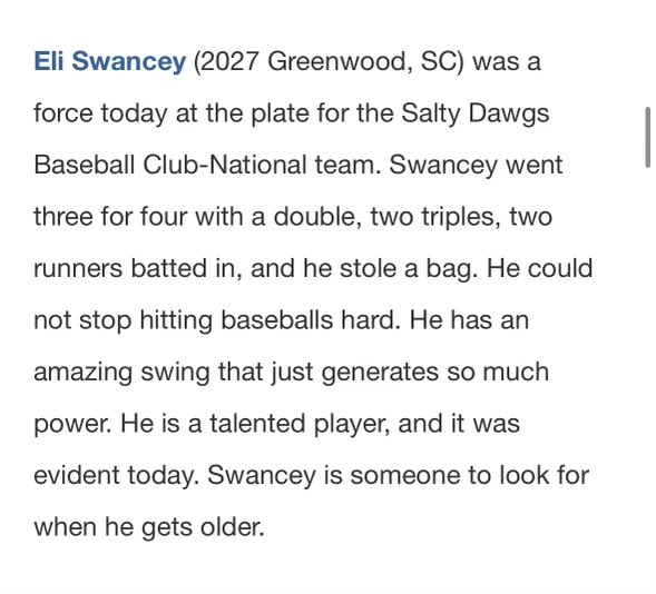 Thank you <a href="/PG_Coastal/">PG Coastal Scouting</a> for the write up!
@EHSVikingsBSBL