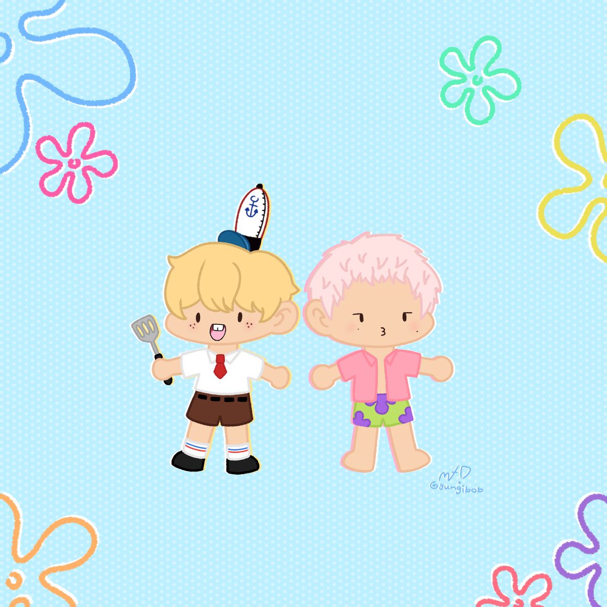 Hello yungi patbob is REAL . thank u ^____^ 🧽⭐️🫧🌈🍔 #ATEEZfanart