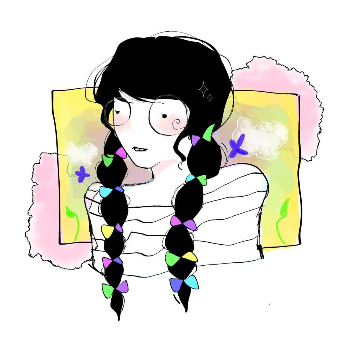 jade w bubble braids based off of a doodle i did on someones strawpage yay