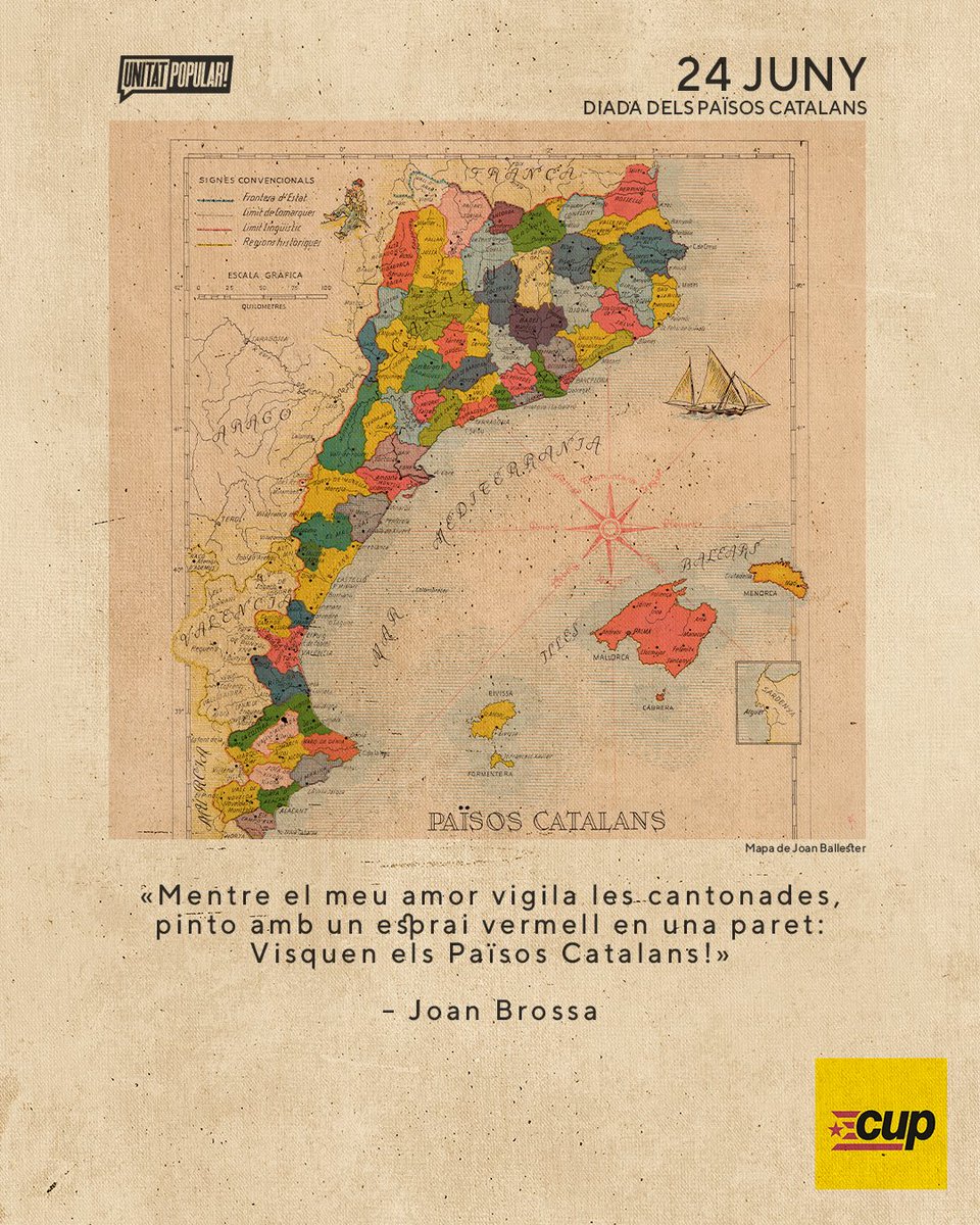 24 de juny: de Salses a Guardamar i de Fraga a Maó, avui és la nostra Diada. 

Que visquen els Països Catalans.

#SomPaïsosCatalans