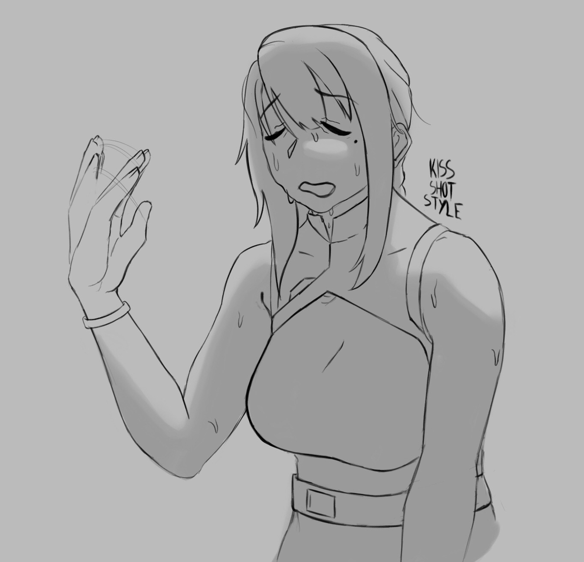 kiss_shot_style's tweet photo. isa suffering through summer heat 

#SIGNALIS https://t.co/EVwKnkdeuI