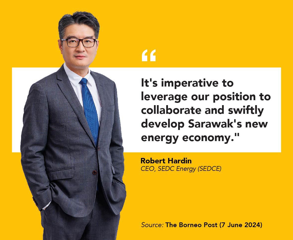 In an exclusive, SEDC Energy #SEDCE CEO Robert Hardin emphasised the need for collaboration from all stakeholders - vital to solidify #Sarawak's current frontrunner position in the emerging #newenergy sector, amidst growing global awareness &amp; demand for #greenenergy #SEDCEnergy