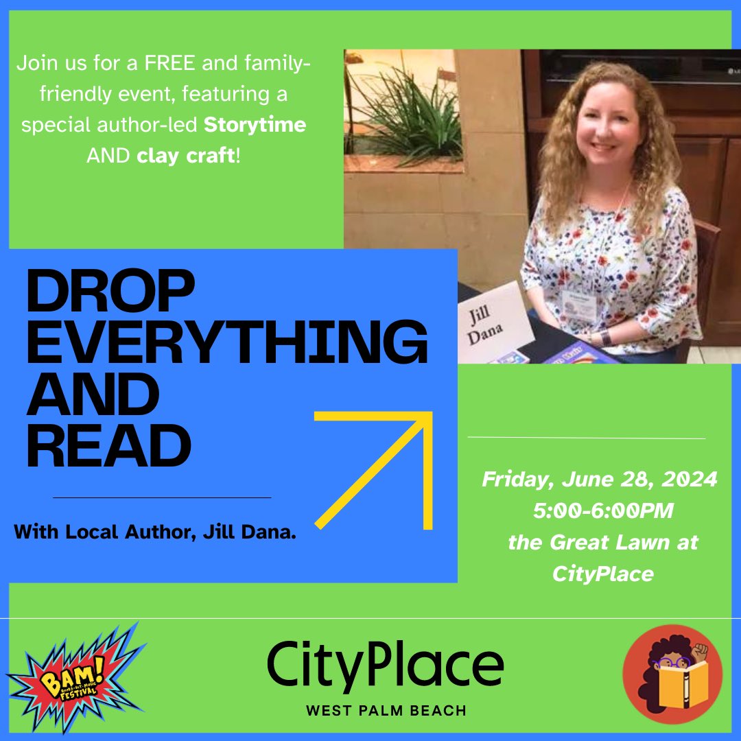 JillDanaBooks's tweet image. #WPB, Florida: Hope to see you on Friday, 5:00 pm @cityplacewestpalm for a fun BUTTERNUT #storytime &amp;amp; clay craft!  It’s a D.E.A.R., Drop Everything &amp;amp; #Read, BAM! Fest @booksartmusicfl #kidsevent 📚.

(FYI: The dog characters are from my book HER BROWN HAIR)

#WestPalmBeach #books