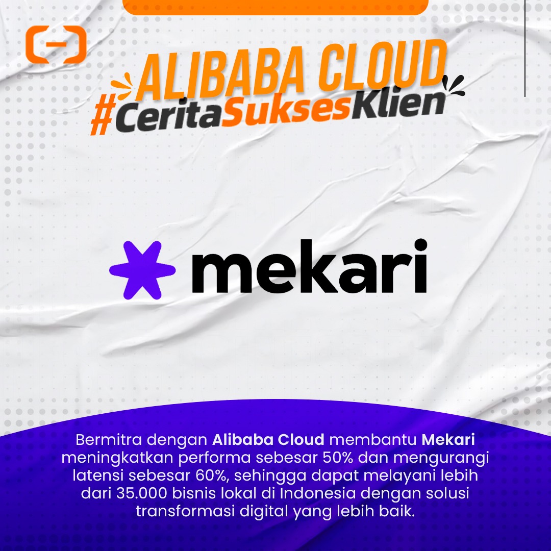 alibabacloudid's tweet image. Digitalisasi bisnis makin mudah dengan Alibaba Cloud! Infrastruktur makin kuat, layanan makin maksimal. 🚀
#Alibaba
#AlibabaCloudIndonesia
#CeritaSuksesKlien
