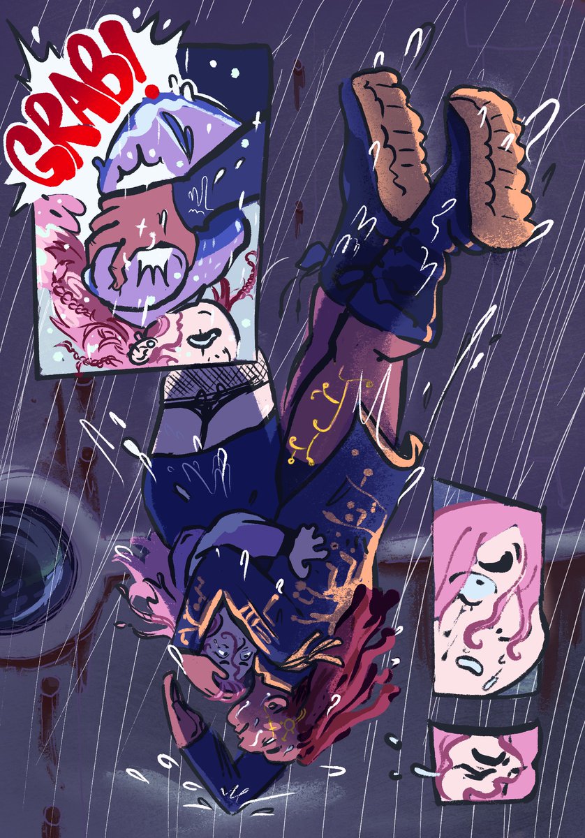 comm'd <a href="/beeelderly/">sandwich doppelganger</a> for a helladaire and brnine thisbe setting swap! I’m obsessed with how they turned out!!! I love their falling and catching parallels sm... It was so fun brainstorming w beau for stuff like pala-din thisbe and hella’s integrity jacket <3  #friendsathetable