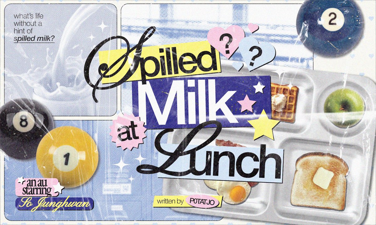 P0TATJO's tweet photo. Spilled Milk at Lunch

a so junghwan au,
made with love in the potatjoo lab https://t.co/PG9Q3VKoQi