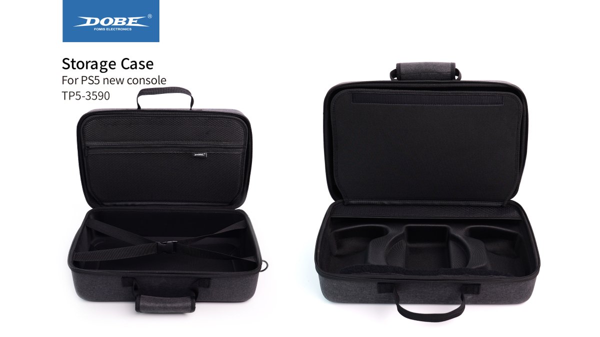 Nievesma1's tweet photo. DOBE's newly designed large capacity game console storage bag is suitable for the new PS5 console (TP5-3590), which can store game controllers and controllers, effectively protecting the security of the game console.Factory stock, accept customized wholesale, OEM/ODM needs.🖥️🖥️⌨️ https://t.co/Z8fiUI78jo