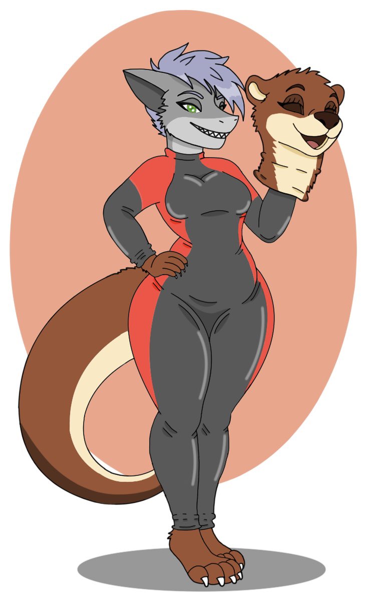 A sexy otter suit pin-up 😘
#skinsuit #fursuitart #fursuit