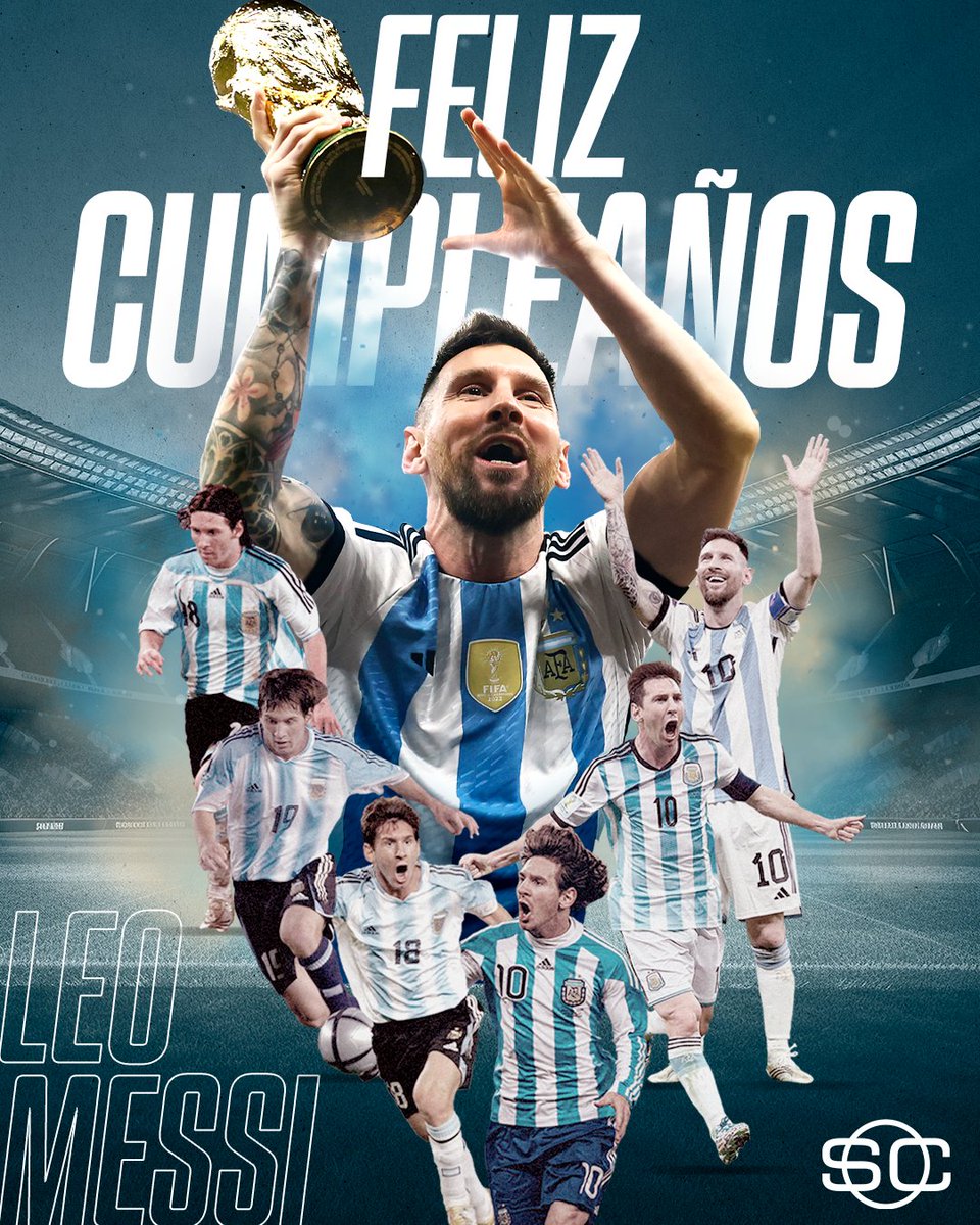 37 años para el hombre que cambió para siempre la historia del deporte. 37 años del nacimiento de un fútbol inigualable. Hoy, el CAPITÁN y MVP del campeón del mundo está de festejo. ¿Para qué más? Ya no hay nada más... ¡Felicidades, Leo!

🎂 #FelizCumpleMessi