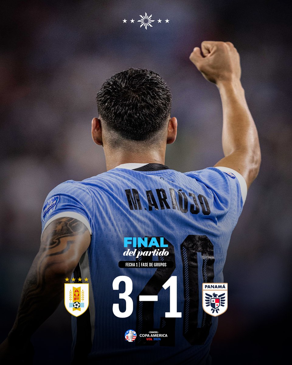 🇺🇾 ¡𝙂𝘼𝙉𝙊́ 𝙐𝙍𝙐𝙂𝙐𝘼𝙔!

<a href="/Uruguay/">Selección Uruguaya</a> 3-1 <a href="/fepafut/">FEPAFUT</a>

⚽ Maximiliano Araújo, Darwin Núñez y Matías Viña

📌 <a href="/CopaAmerica/">CONMEBOL Copa América™️</a>

📺 AUF.tv

#ElEquipoQueNosUne