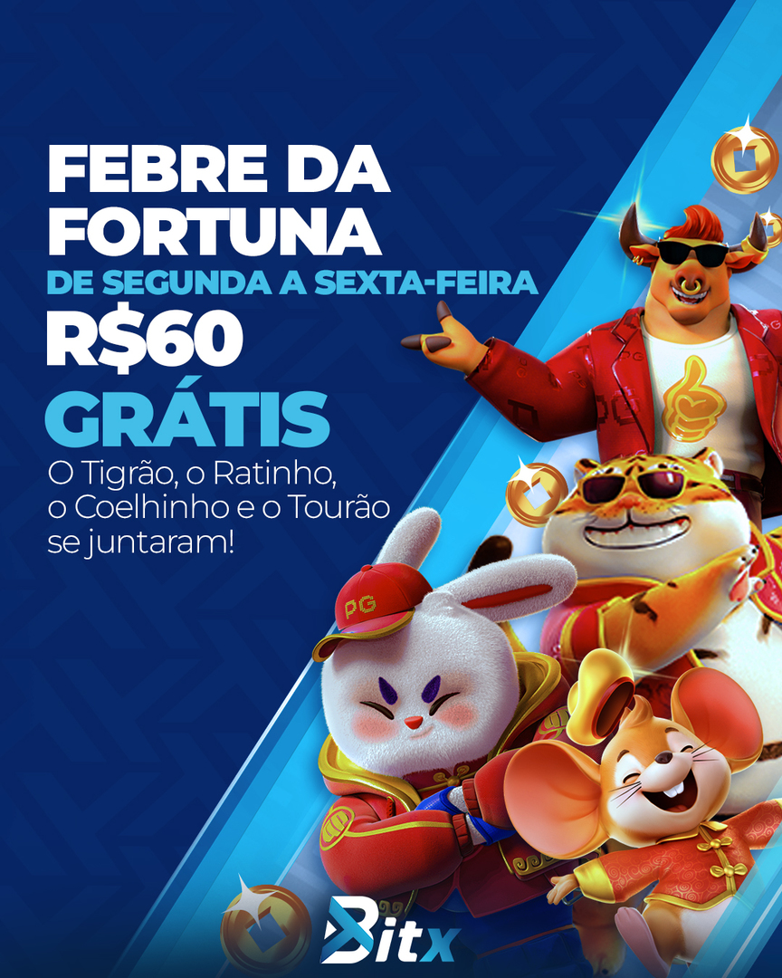 BitxBetOficial's tweet photo. 🌟 Febre da Fortuna na Bitx! 🌟

De segunda a sexta, ganhe R$60 grátis! 
O Tigrão, o Ratinho, o Coelhinho e o Tourão se juntaram para trazer muita sorte e diversão! 

Deposite e use os códigos promocionais dos dias para ativar seus bônus. Não perca! 

#Bitx #FebreDaFortuna https://t.co/zUl2h83vu9
