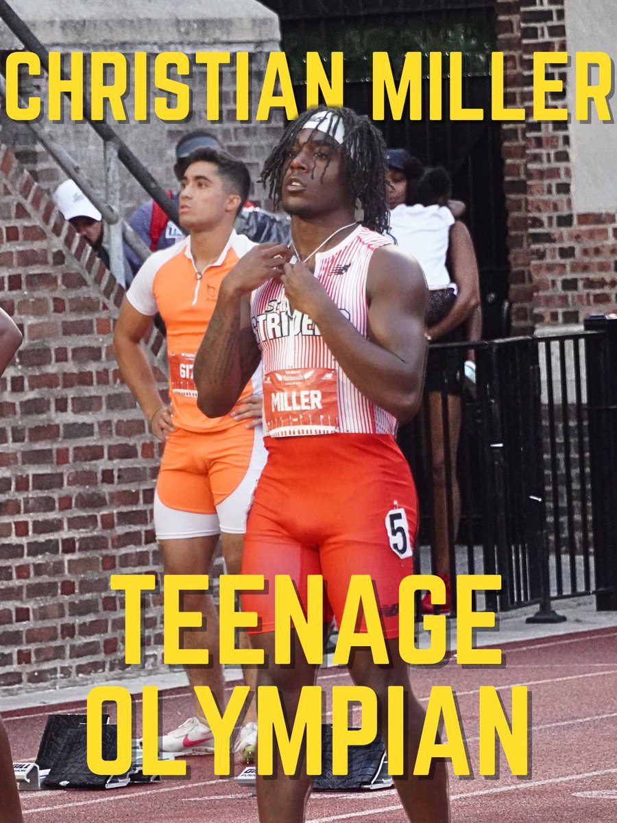 After his 5th place finish in the 100m today with 9.98 the teenager Christian Miller will head to the 2024 Olympics as part of the U.S. 4x100m team 🇺🇸

Congratulations 👏