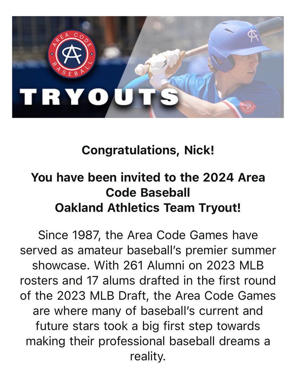 Thank you <a href="/ACBaseballGames/">Area Code Baseball</a> for the invite!