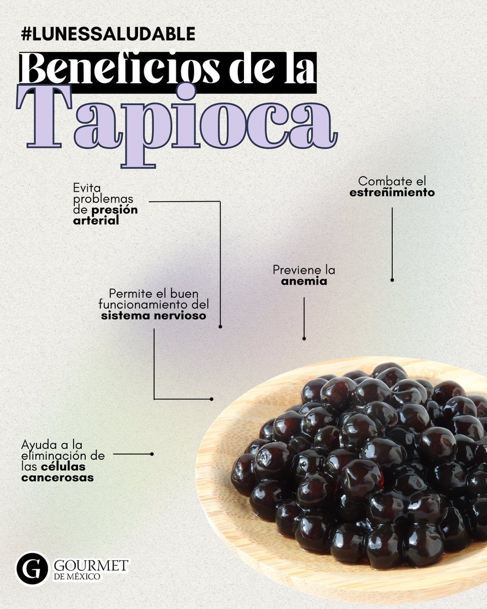 gourmetdemexico's tweet photo. ¿Conoces los beneficios de la tapioca? 🌿✨ Este ingrediente es una excelente fuente de energía, sin gluten y perfecto para tus recetas saludables.
#LunesSaludables #Tapiocar #GourmetDeMéxico #ComidaSaludable https://t.co/DTsOvgLJJL
