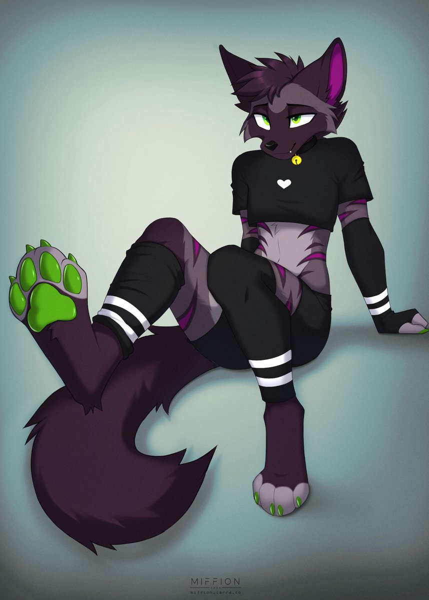 Just gonna sit there and stare? Maybe you should help a yeen out and tend to these paws. 😏😈

🎨: @white_cosmodog