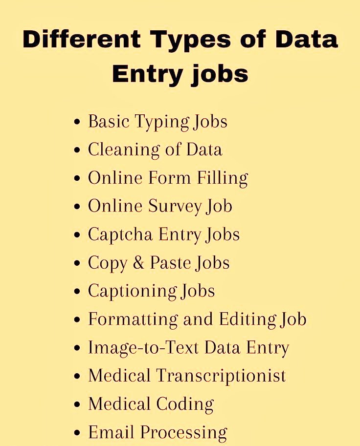 46 Websites that'll pay you $200/hr for data entry jobs:

I have prepared a list of 46 Websites that'll pay you $45/hr for data entry jobs With Just a Smartphone or Laptop and Internet.

For absolutely FREE:

To get it:

1. Follow Me
2. Like and Retweet
3. Reply with "Data"