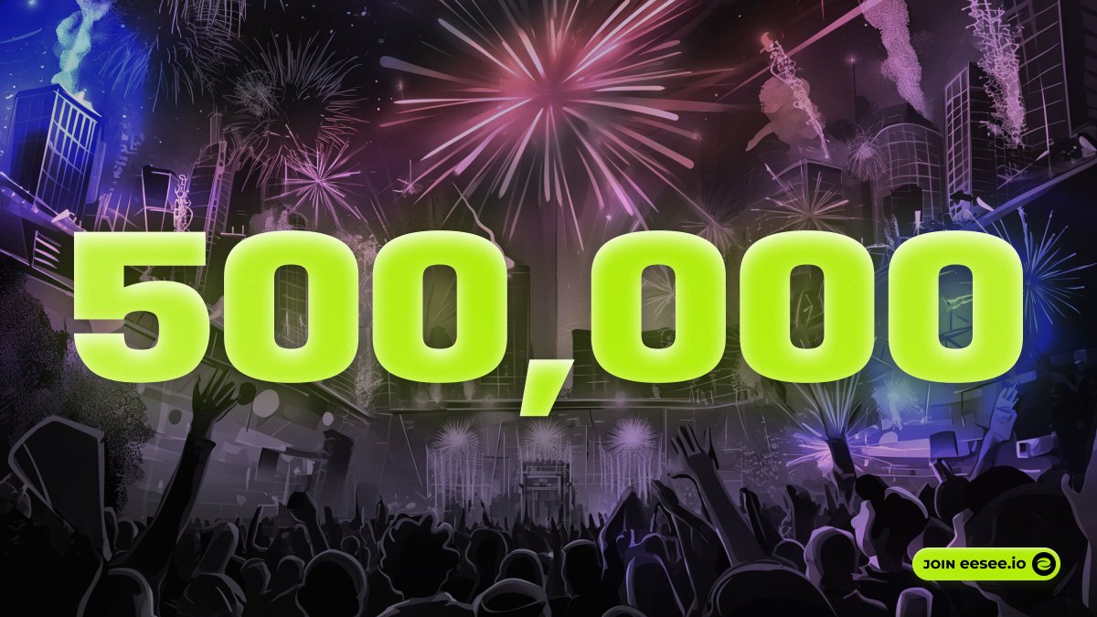 Our Twitter community has reached half a million people! 🥳

Thanks to each and every one of you for supporting eesee for over a year now and helping us reach new heights 🚀

🔥 500,000 supporters on Twitter means a lot and we will do our best to fulfill the hopes of our