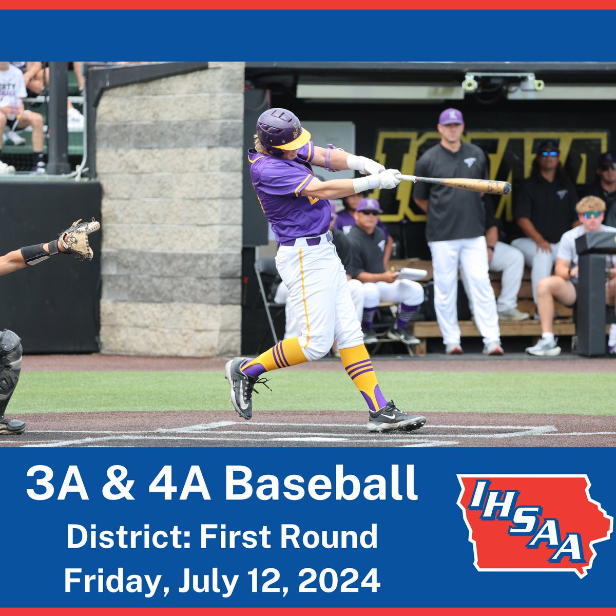 ⚾The 3⃣🅰️ &amp; 4⃣🅰️ #iahsbb postseason kicks off tonight!  Games will begin at 7 p.m. Tickets can be purchased below ⬇
🎟 iahsaa.org/tickets/