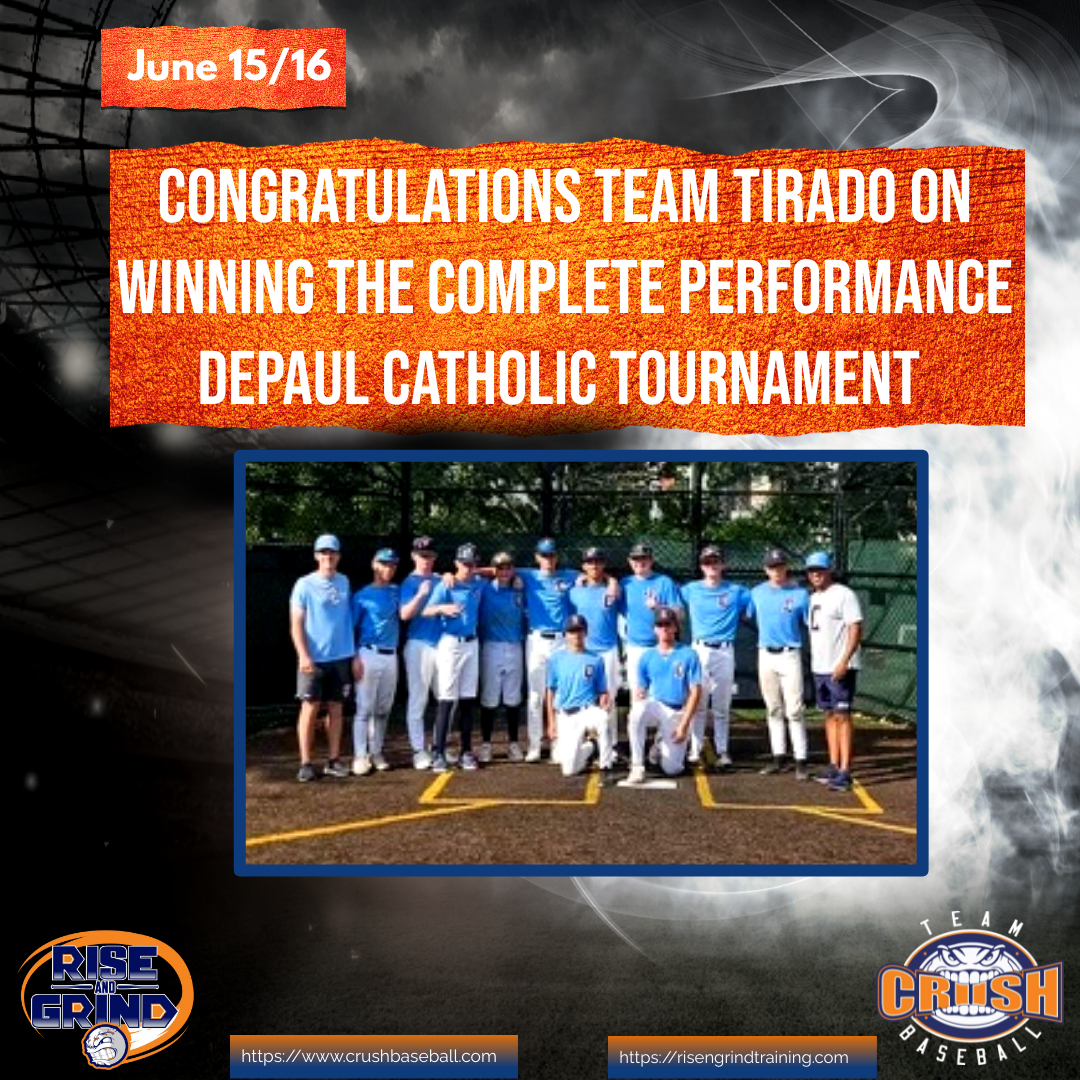 Crush_Baseball's tweet photo. Congratulations- Team Tirado on winning The Complete Performance DePaul Catholic Tournament. https://t.co/WZIWZYpxdS
