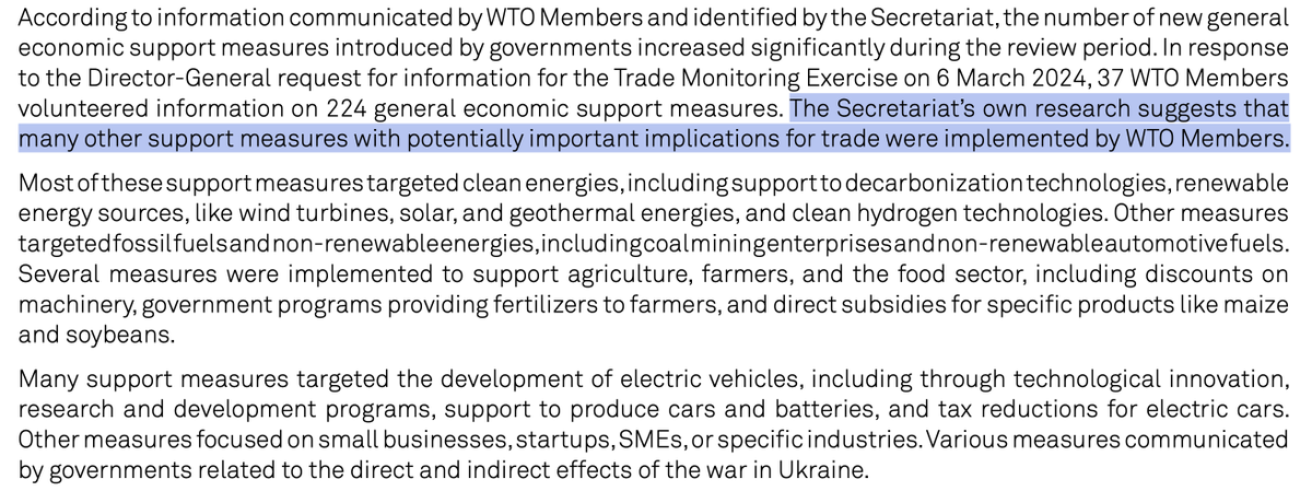 #WTO also shows number of new "general economic support measures" (subsidies), by some members, but not volume. Old problem in what some members tell WTO, and what they allow it to say.  <a href="/CoppetainPU/">Peter Ungphakorn (also @coppetainpu.bsky.social)</a> <a href="/SimonEvenett/">Simon J. Evenett</a>