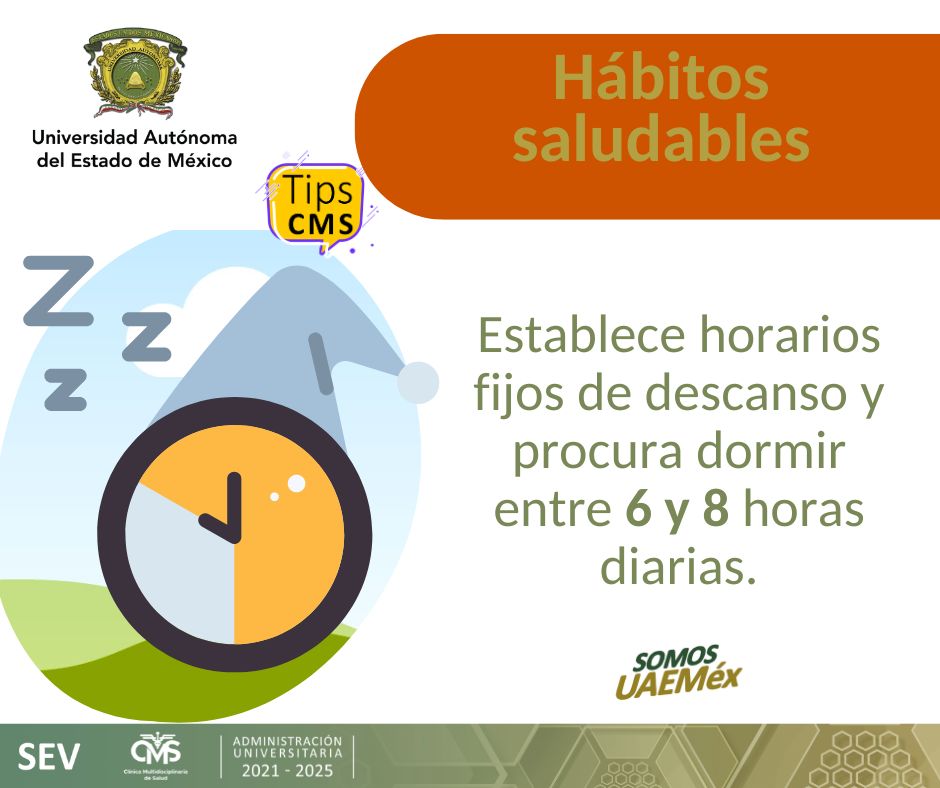 Dormir y dormir bien es muy bueno para tu salud🥱😴
#TipsCMS
#SomosCMSUAEMéx
#SomosUAEMéx