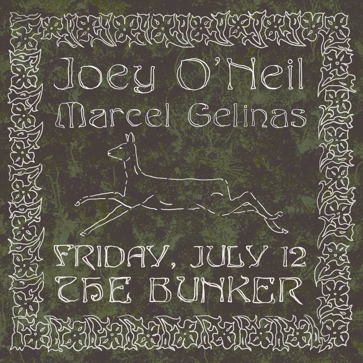 joeyoneil's tweet photo. 🦌 Stratford 🦌 The Fawning Season continues with a Friday night concert at The Bunker!  I'm delighted to be returning to this stage and to be sharing the eve with Marcel Gelinas.  Hope to see ya there!

Friday, July 12th
The Bunker (Stratford, ON)
Doors: 6pm, Show: 8pm
No cover https://t.co/4ehsMJB8Xm