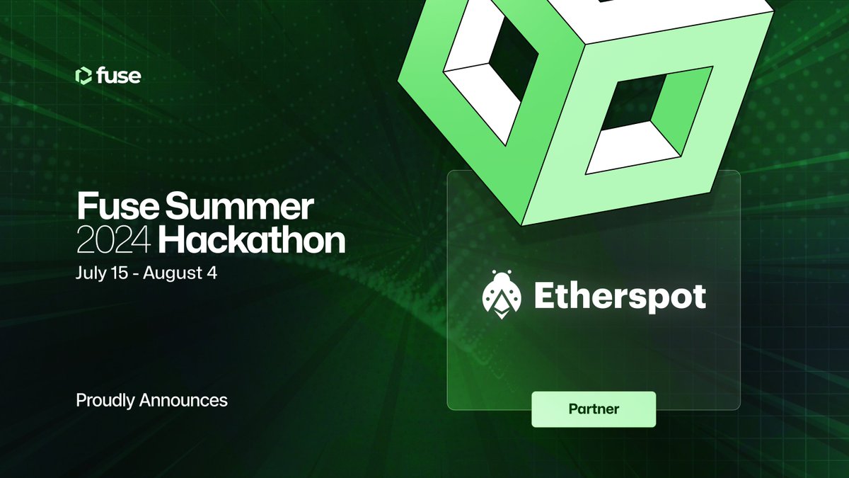 Fuse_network's tweet photo. ๐จ #FuseHackathon2024 New Partner Announcement!
๐ Excited to announce @etherspot as a new partner for the #FuseHackathon2024!
Are you a #Developer or you know one- tag them!
Register here ๐
https://t.co/q6xxd5SYPg https://t.co/iNs3Mc9IK4