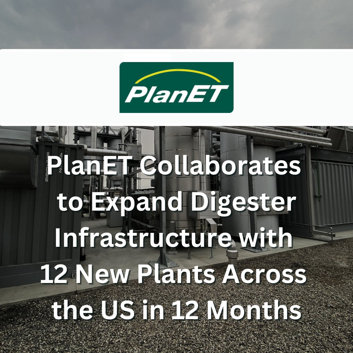 BiogasWorld_'s tweet photo. #PressRelease | @PlanETBiogasUSA has reached a record number of plant completions in a 12-month period having completed 12 #anaerobicdigesters across the #USA over the last year! 📈
👉 Read more at: https://t.co/Lb97QX3GXW
.
#Biogas #Biomethane #RNG #Digesters #UnitedStates #AD https://t.co/zVlyDZWRz6
